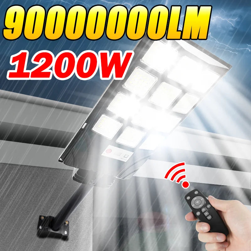 2025 New Upgraded Outdoor Solar Light 90000000LM Super Bright LED Solar Lamp Motion Sensor Security Lighting Wall Street Lantern