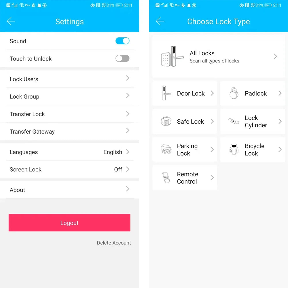 Outdoor Smart Fingerprint Door Lock: Waterproof, Bluetooth, Code, IC Card, Keyless Entry. Support TTLock WIFI Hub for glass door