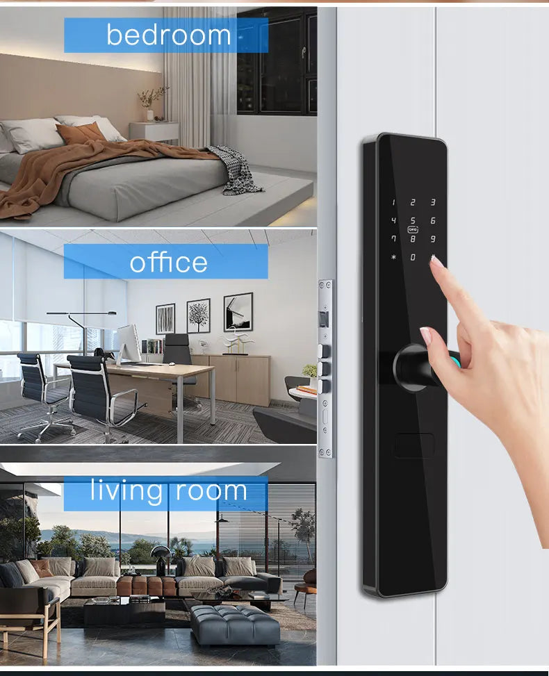 Smart Door Lock TTLock Blue Tooth Digital Electronic Biometric Fingerprint Locks Extra-long Standby Smart Home