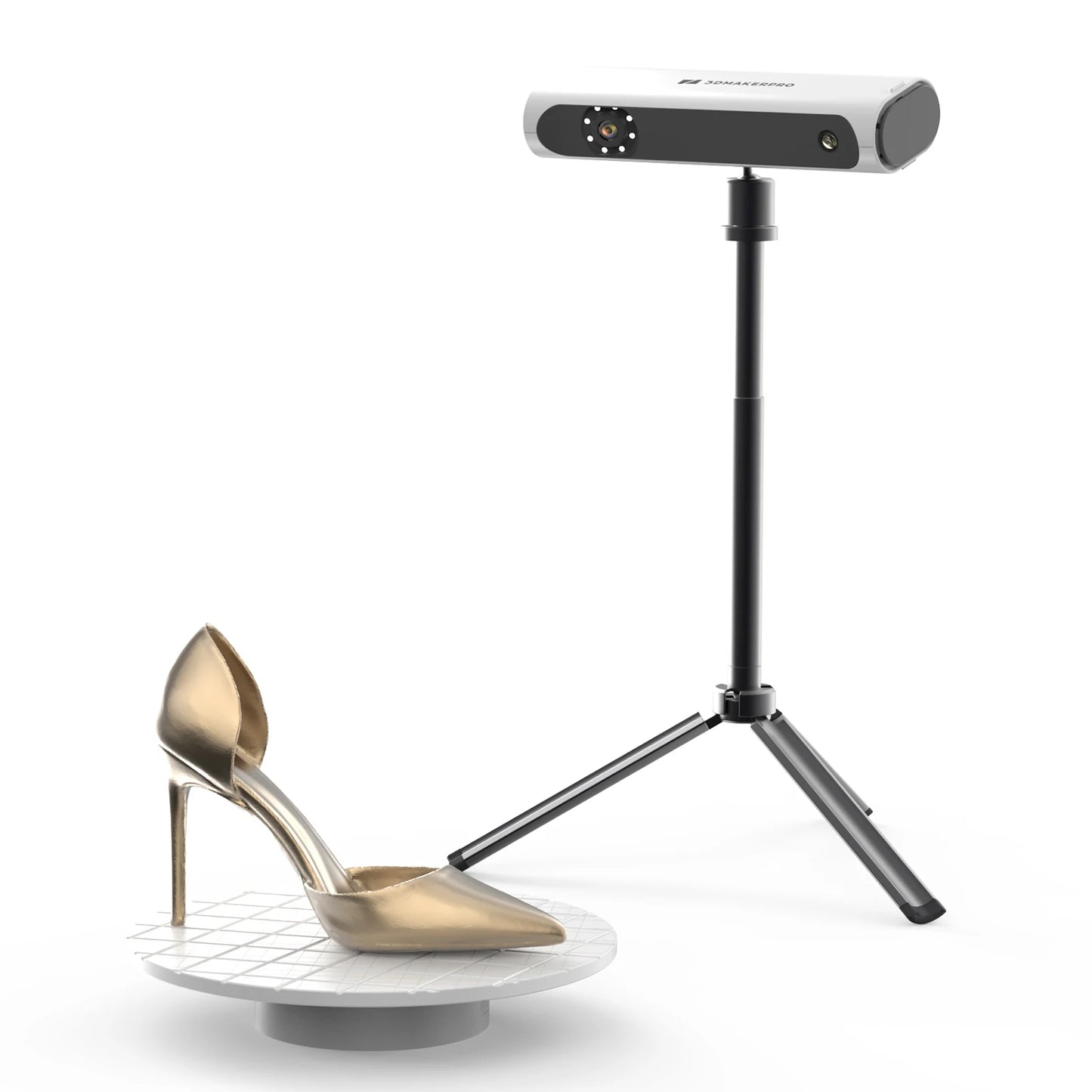 Scanner 3D com Objeto Preto, Digitalização Portátil em Grande Escala, Impressão 3D, Precisão 0,1mm, Digitalização 10FPS, Digital