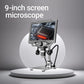DDCAMERA 9-INCH LCD Digital Microscope 12MP 1600X Coin Microscopes With Metal Stand 1080P Microscopes Camera for Plant/Rock