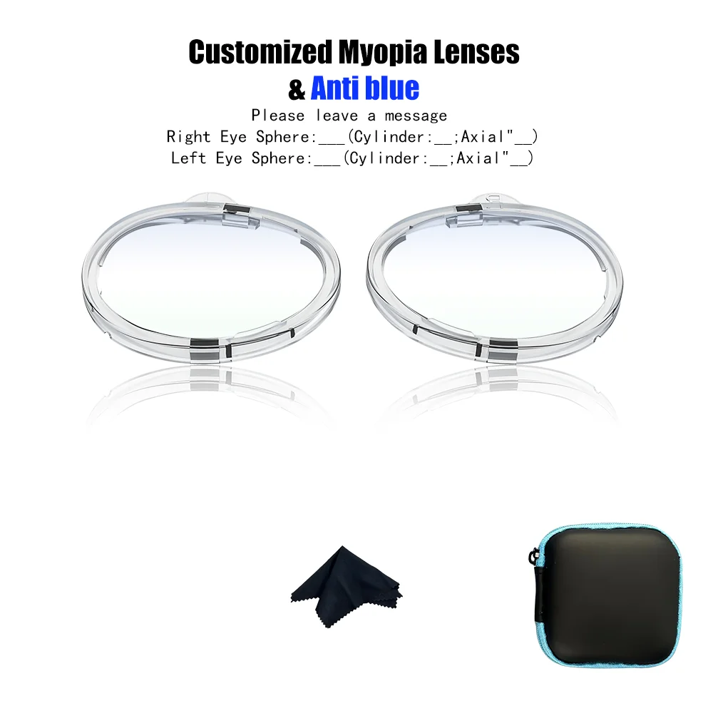 2024 New Vision Pro VR Accessories Myopia Anti-Blue Light Glasses Magnetic Eyeglass Frame VR Prescription Lenses