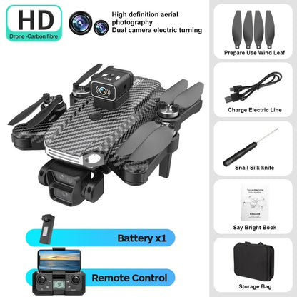 A12 PRO Drone: 360° Laser Avoidance, 3-Cam Electric Adjust, Brushless Motor, Optical Flow Follow, Foldable High-Perf