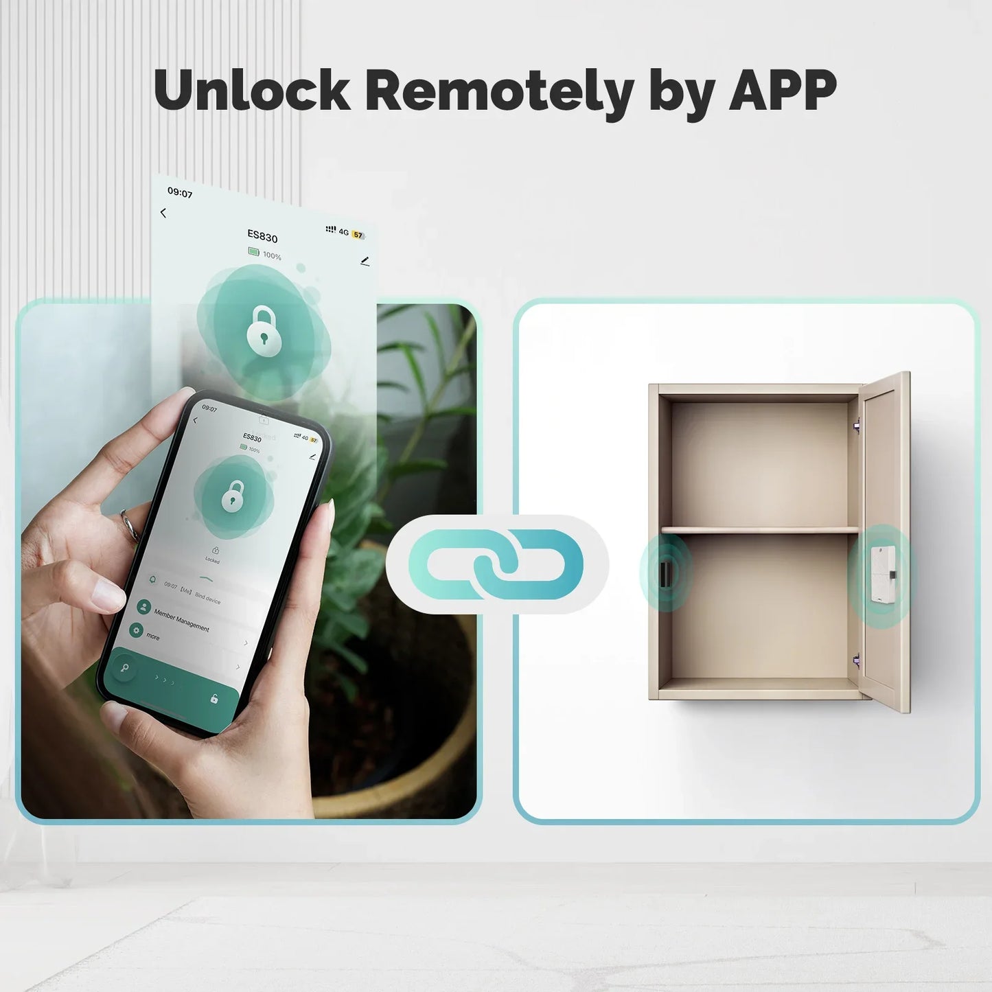 MOES Tuya Smart Lock Bluetooth Keyless Entry with IC Card & APP Control Real-Time Alerts for Cabinet Drawer Wood Door Locker