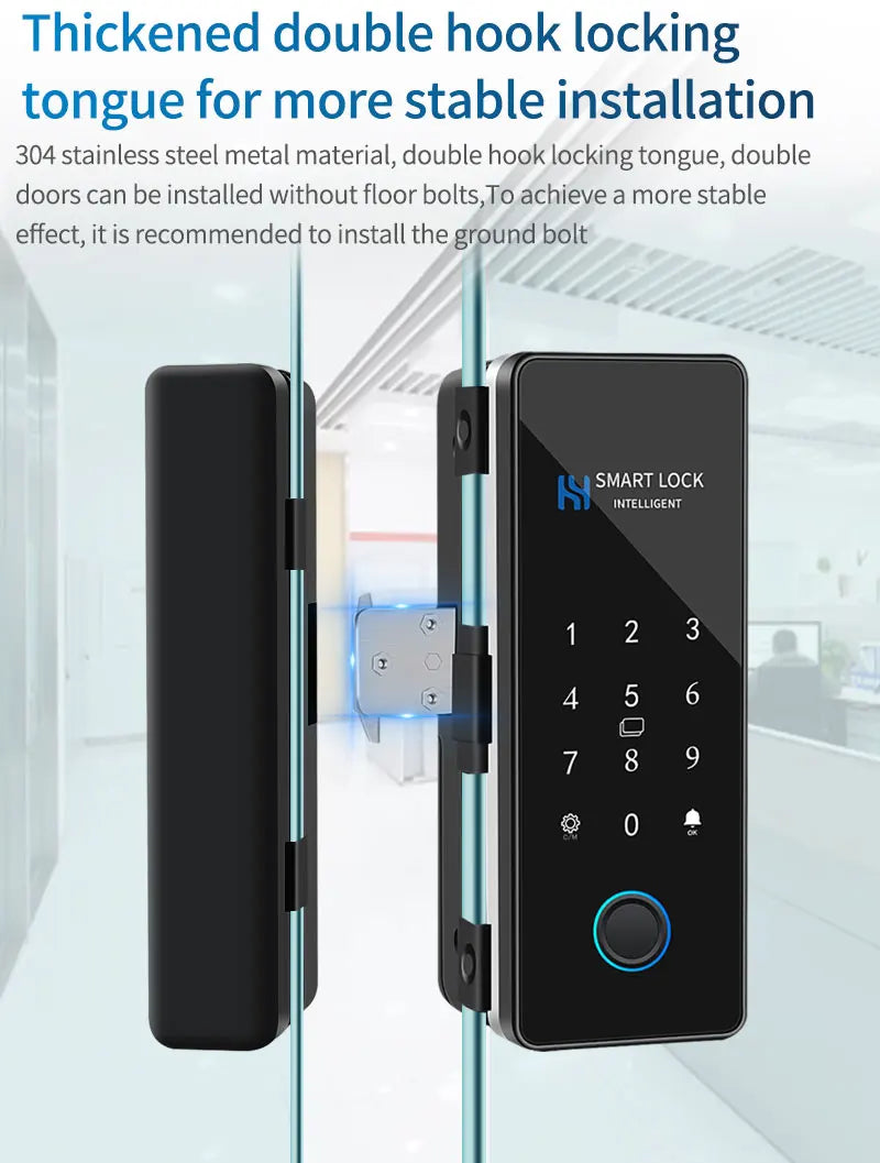 Smart Door Lock For Wooden Sliding Glass Door HAHALock App Biometric Fingerprint Lock Bluetooth IC Card Electronic Digital Lock