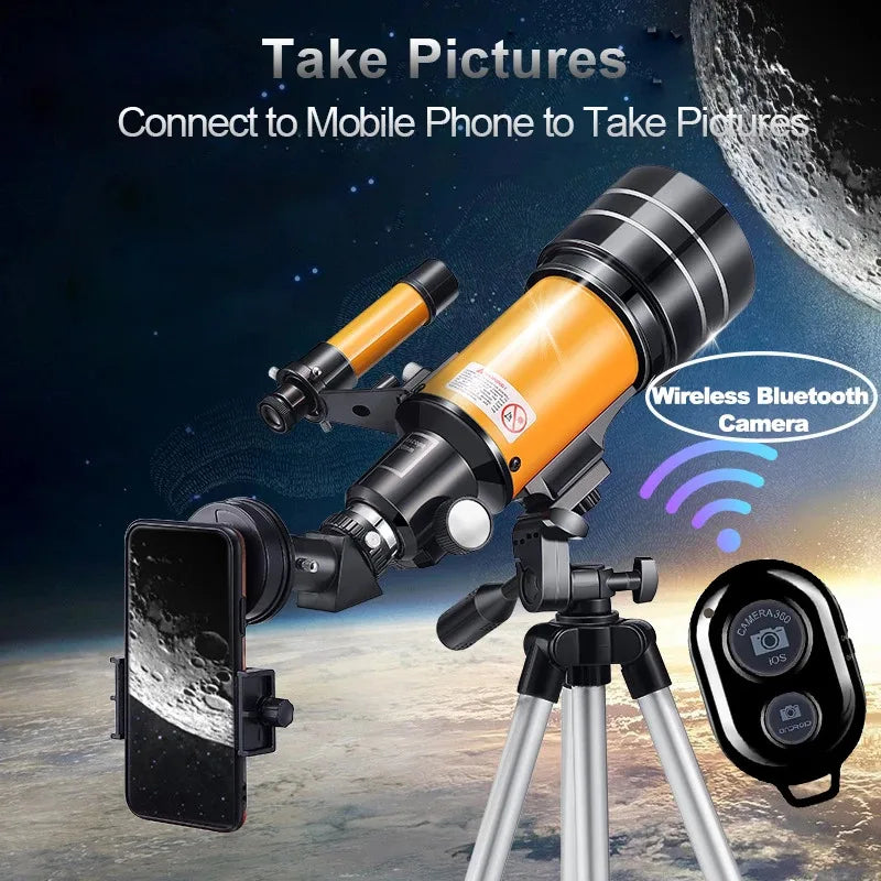 150 Time Professional Astronomical Telescope for Space Monocular F30070 Powerful Binoculars Night Vision for Star  ASM70300