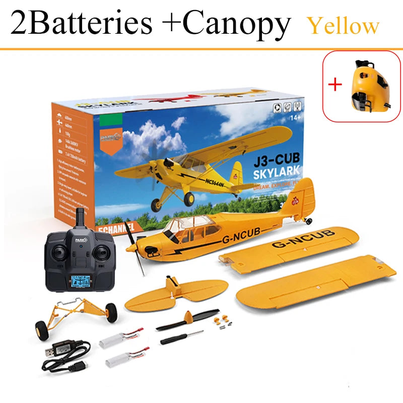 Hot Sale RC Plane RTF 2.4G Brushless Motor 3D/6G Remote Control Airplane  Wltoys A160 Upgraded J3-CUB Ready To Fly