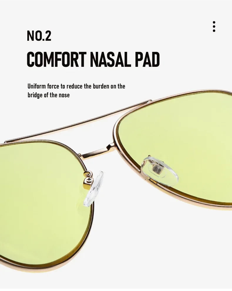 Retro Double Beam Large Frame Presbyopia Glasses Night Vision Photochromic Multifocal Reading Glasses Anti Blue Light Eyeglasses