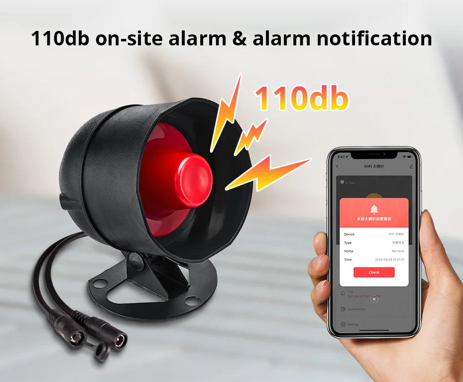 KERUI Siren Alarm System Tuya Smart WiFi 110db Loudly Speaker Alarm Burglar Home Security Alarm With Motion Door Window Sensor