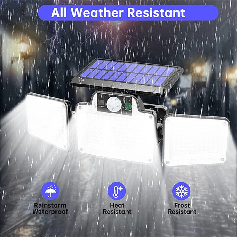 LED Solar Lights for Outside,Solar Lights Outdoor with Motion Sensor,IP65 Waterproof Wireless Security LED Wall Lamp for Garden