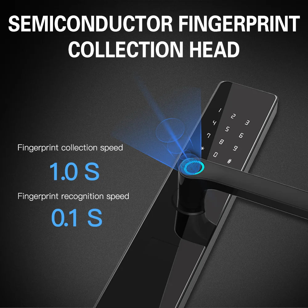 Smart Door Lock TTLock Blue Tooth Digital Electronic Biometric Fingerprint Locks Extra-long Standby Smart Home