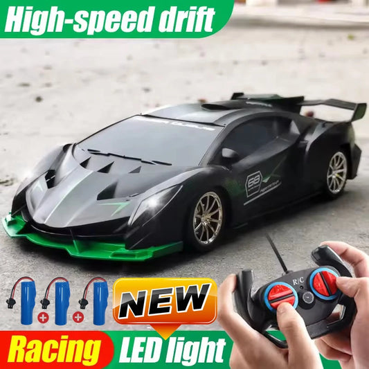 1/18 RC Car LED Light Radio Remote Control Sports Cars For Children Racing High Speed Drive Vehicle Drift Boys Girls Toys