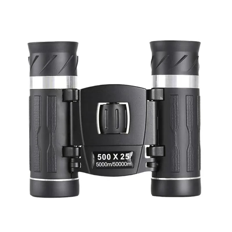 500x25 High Power HD Low Light Level Night Vision Binoculars Portable Travel 5000M Long Range Folding Mini Telescope Optics