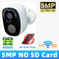 2K 5MP Solar Security Camera Wireless Outdoor Color Night Vision Battery Powered Support 5G WiFi, PIR, Waterproof, Two-Way Alexa