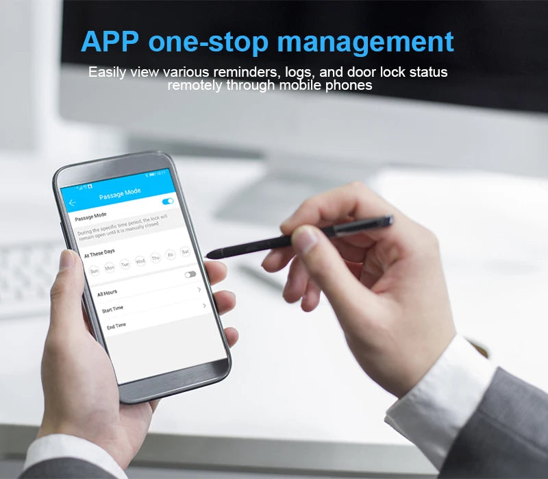 Outdoor Smart Fingerprint Door Lock: Waterproof, Bluetooth, Code, IC Card, Keyless Entry. Support TTLock WIFI Hub for glass door