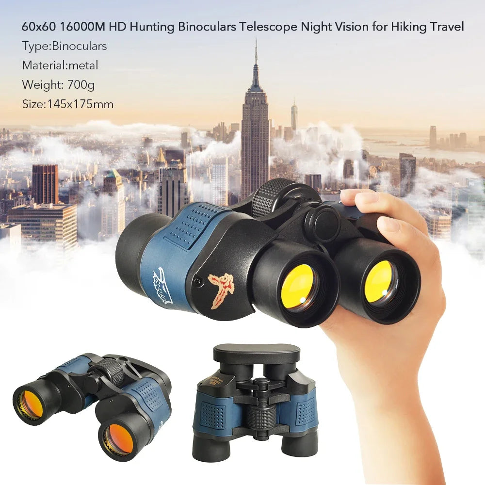‌60x60 High-Power Binoculars with BAK4 Prism & Night Vision - 3000M Range for Hunting, Camping & Outdoor Adventures