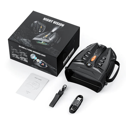 4.0'' Screen 4K Night Vision Binoculars 10X Digital Zoom With Tactical Light 5000mAh Infrared Night Vision Goggles for Camping