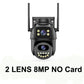 6K 12MP ICSEE Wifi Security Camera 3 Lens Dual Screen 8X Zoom Outdoor Waterproof Color Night Vision IP66 Surveillance Camera