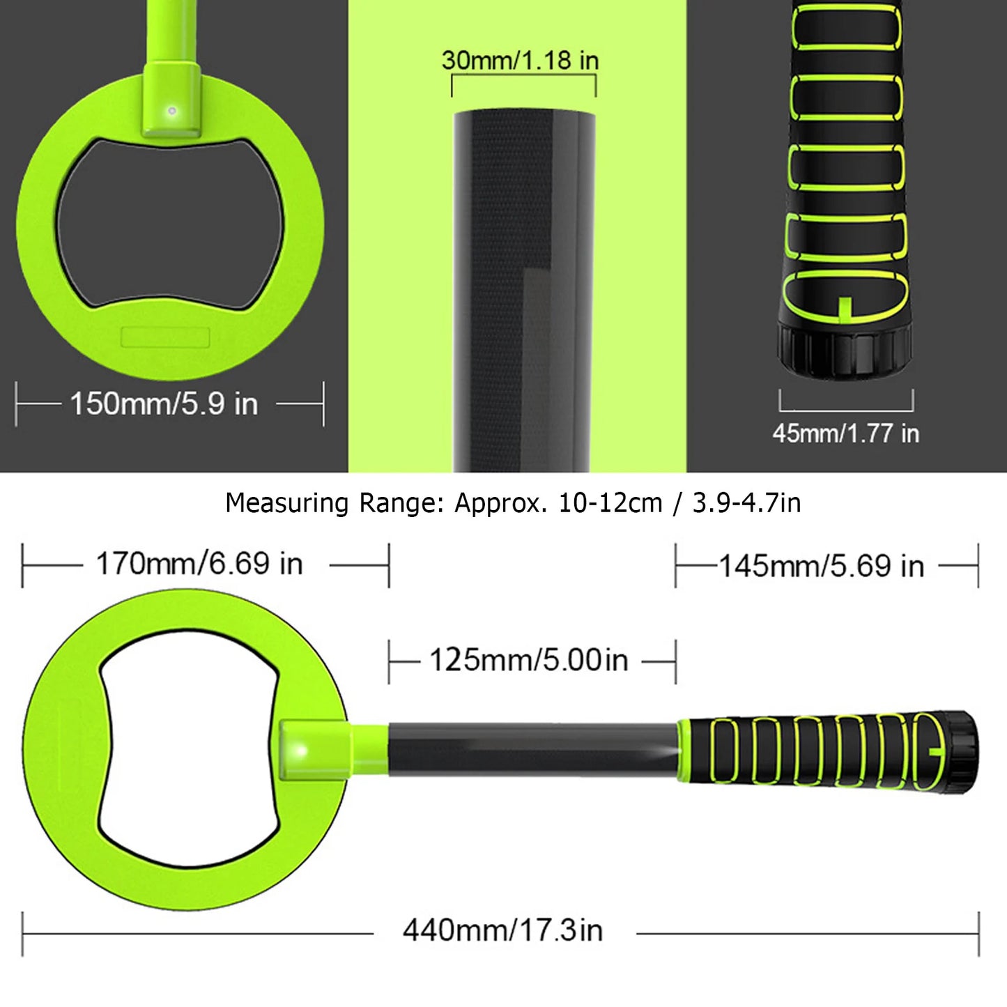 Underwater Metal Detector IP68 Waterproof 30m‑60m Handheld ABS Housing Gold Silver Detector for Diving Metal Detector
