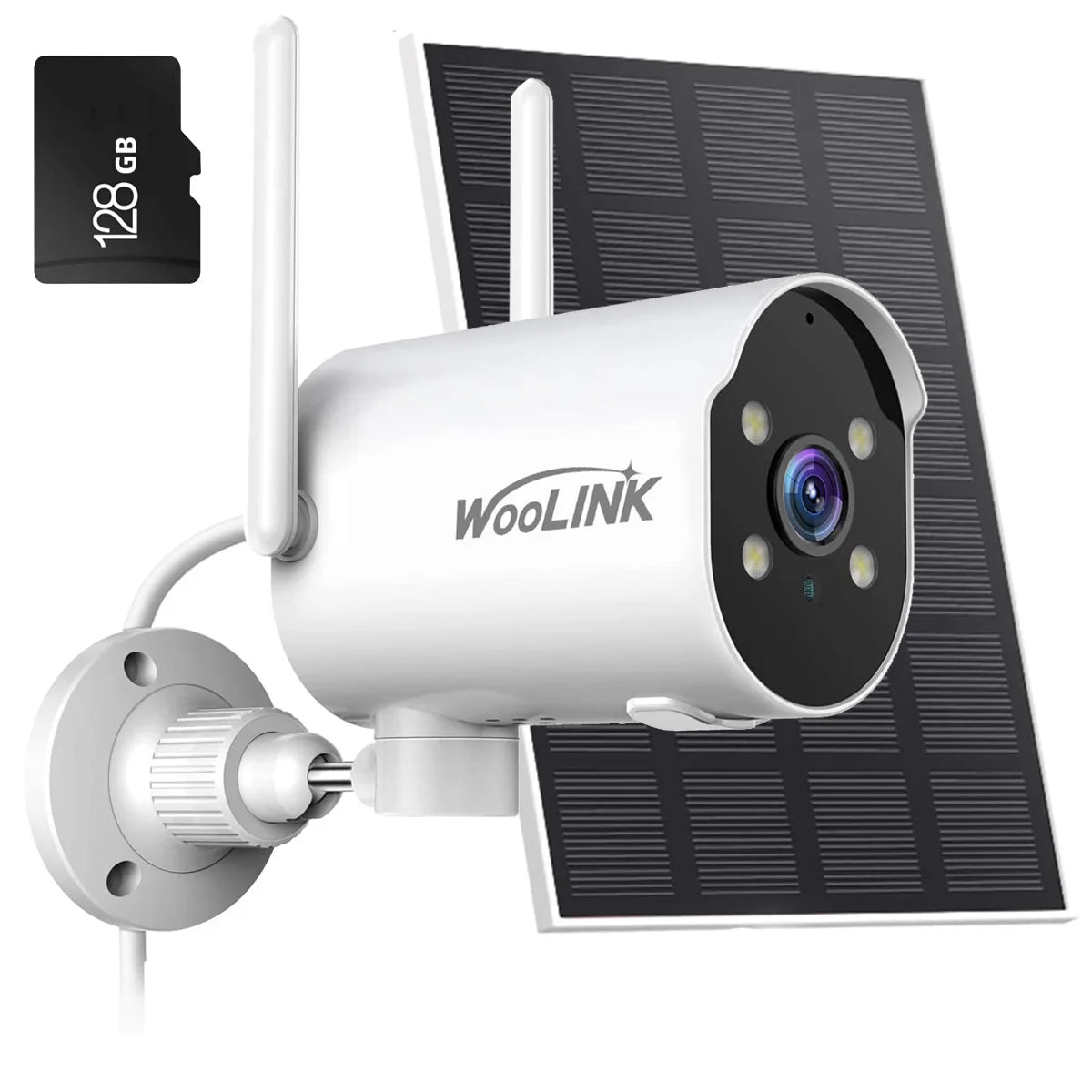 2K Security Camera Outdoor Solar WiFi Security Camera Outside IP66 Waterproof,Pan Rotating 225°Home Security Camera