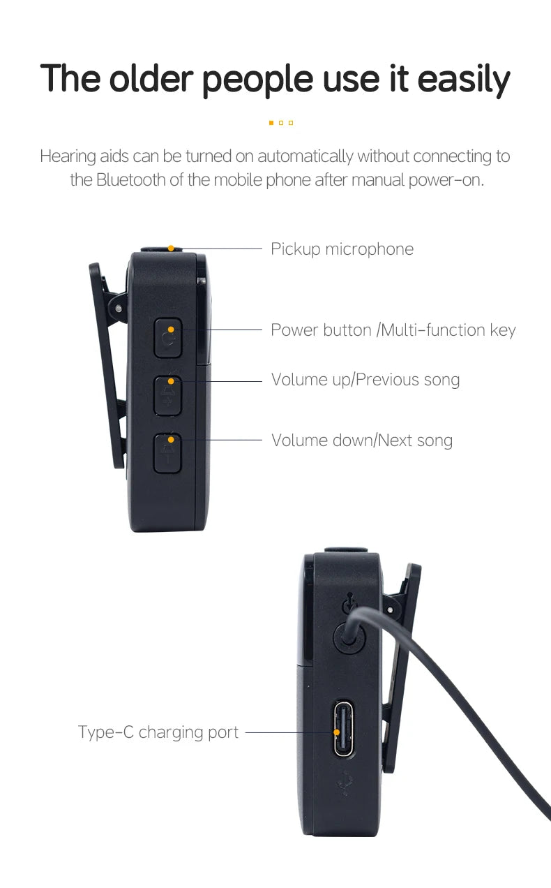 digital earphones wireless home elderly hearing aid headset loud universal rechargeable hearing amplifier bluetooth earphone