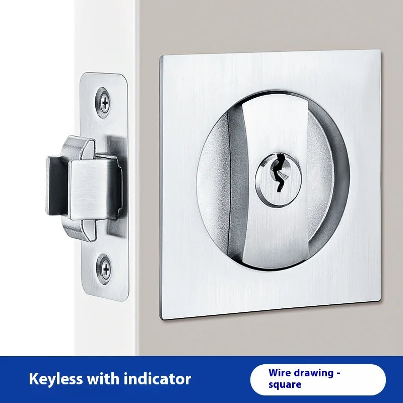 Slider door lock; square sliding door lock for home bedroom and bathroom with double hooks