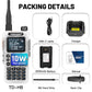 TIDRADIO 2nd Gen TD-H8 10W Professional Walkie Talkie Portable Long Range Radio Phone Wireless Programmable Search Repeaters