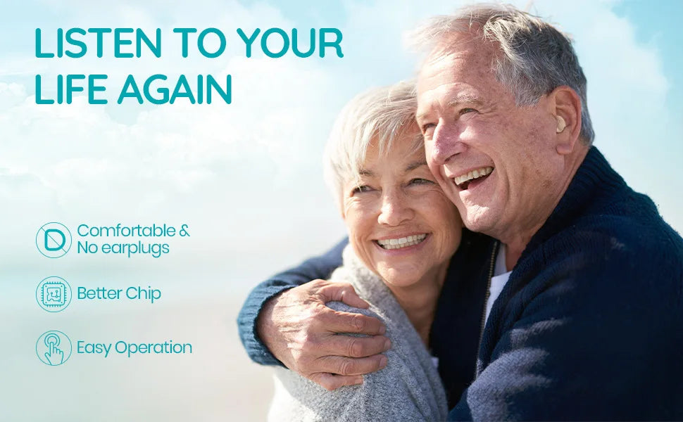 Magnetic Noise Cancellation Audiphone Invisible Wireless Loudspeaker Sound Amplifier Touch Control Earbuds For Hard of Listening