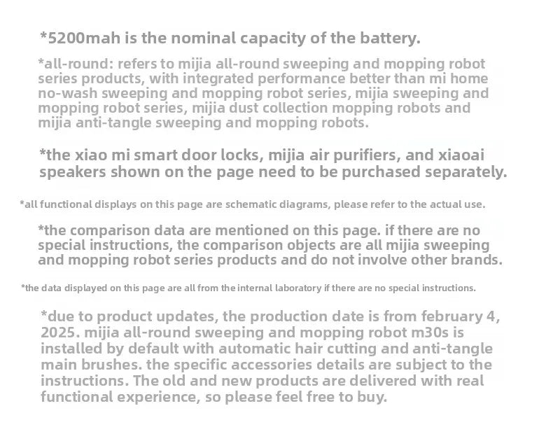 Mi Robot Vacuum M30S Auto Clean Sweep Mop Wash All in One