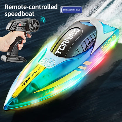 HJ819 RC Boat 2.4Ghz 15km/h High-Speed Remote Control Racing Ship Water Speed Boat Children Model Toy