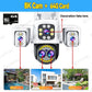 Security Protection 8K WiFi Camera Outdoor Four Lens Triple Screen 10X Zoom 360° CCTV Surveillance Ai Yoosee 16MP Security Cam