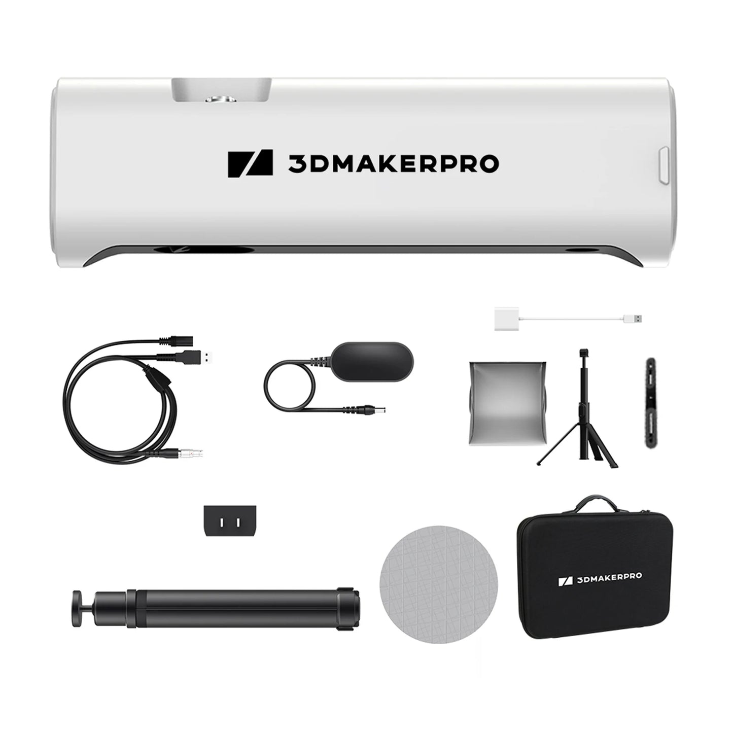 Scanner 3D com Objeto Preto, Digitalização Portátil em Grande Escala, Impressão 3D, Precisão 0,1mm, Digitalização 10FPS, Digital