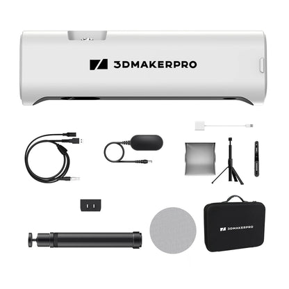 Scanner 3D com Objeto Preto, Digitalização Portátil em Grande Escala, Impressão 3D, Precisão 0,1mm, Digitalização 10FPS, Digital