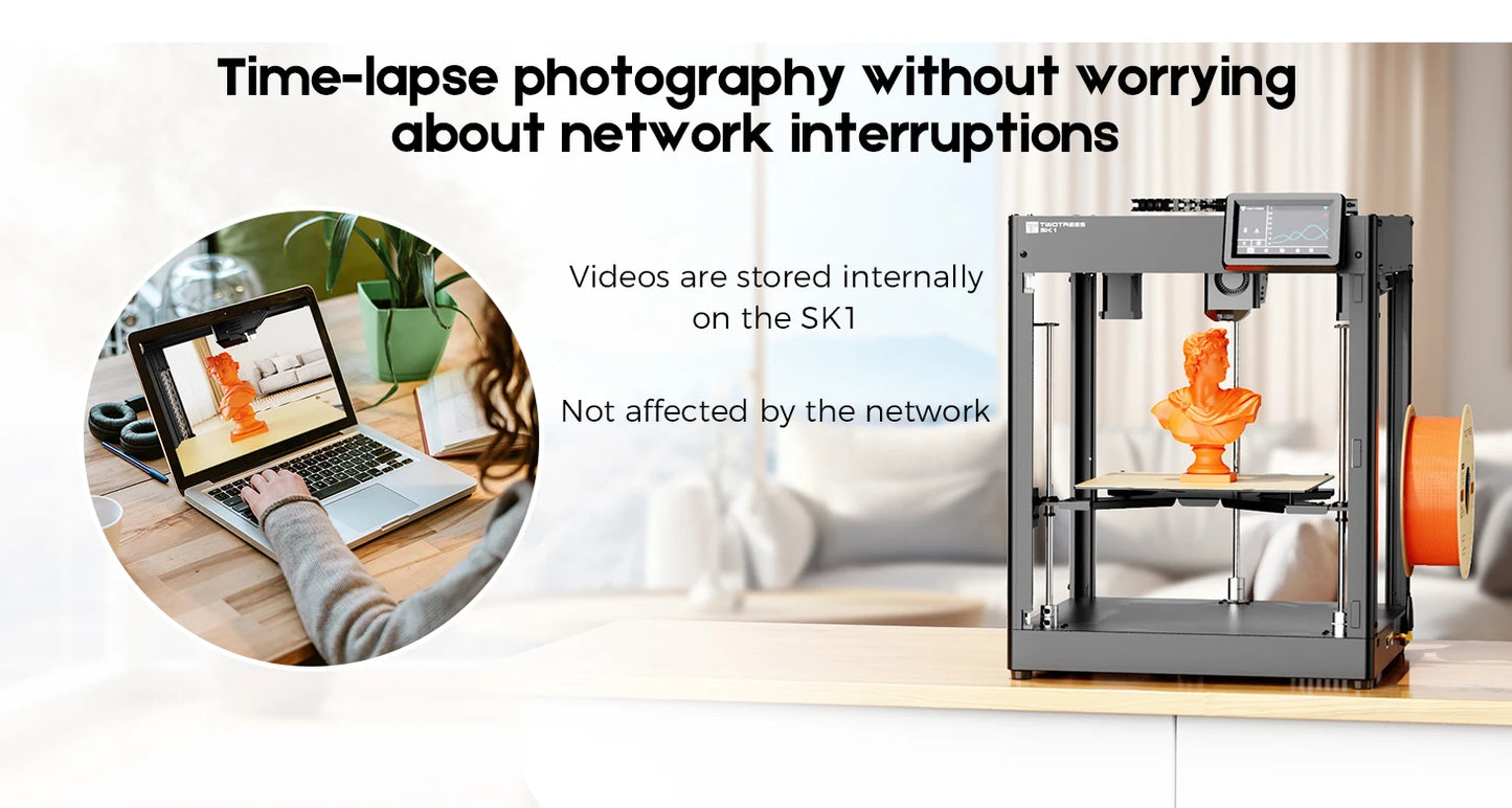 TWOTREES SK1 CoreXY 3D Printer 700mm/s Klipper Automatic Leveling Industrial 3D Printer Machine Metal 3D Impresora