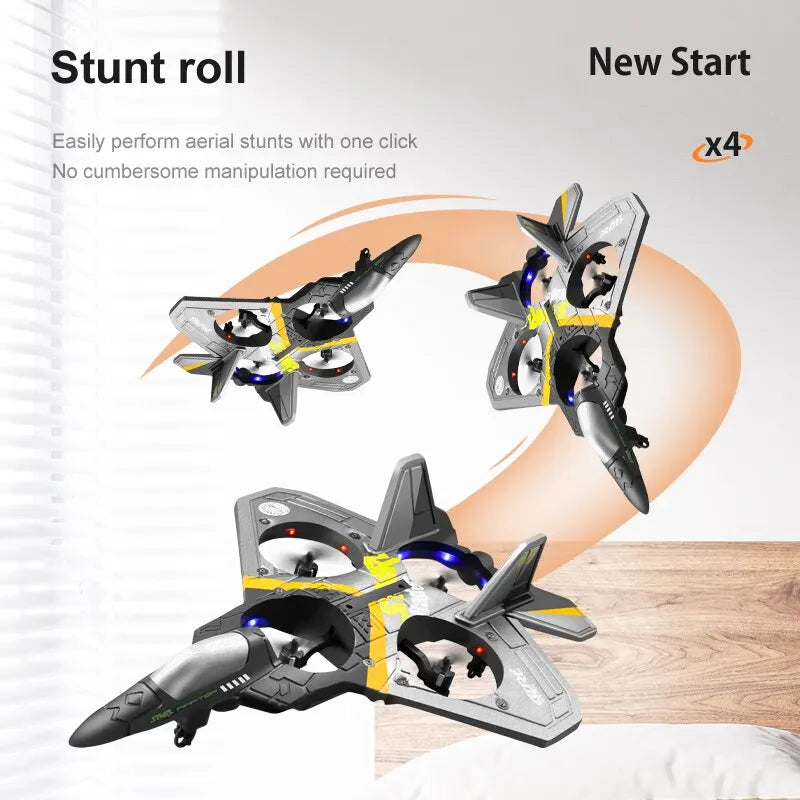 V17 RC Plane 2.4G Radio Control Fighter Hobby Plane Glider Airplane EPP Foam Remote Control Airplane RC Drone Kids Toys