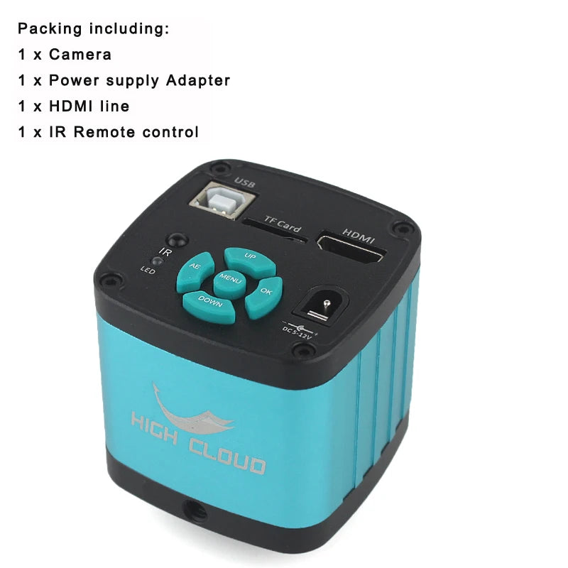 48MP 4K 1080P HDMI USB Video Microscope Camera 130X Zoom C Mount Lens Ultra High Working Distance For Digital Image Acquisition