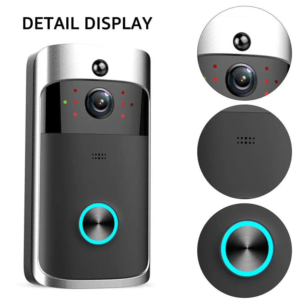 Smart V5 Video Doorbell Wireless WiFi Security Door Bell Visual Remote Monitor Night Vision Intercom Door Phone Without Battery