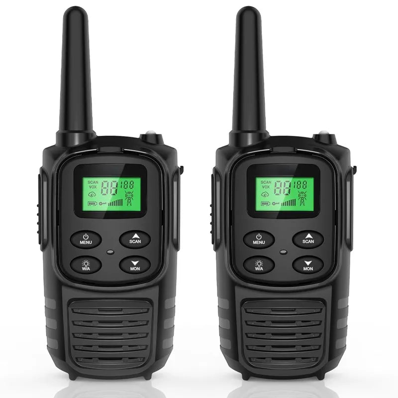 2PCS Mini Walkie Talkie Portable Two-Way Radio UHF Transceiver Set Walkie-talkies Radio Walkie Talkies for Children and Adults