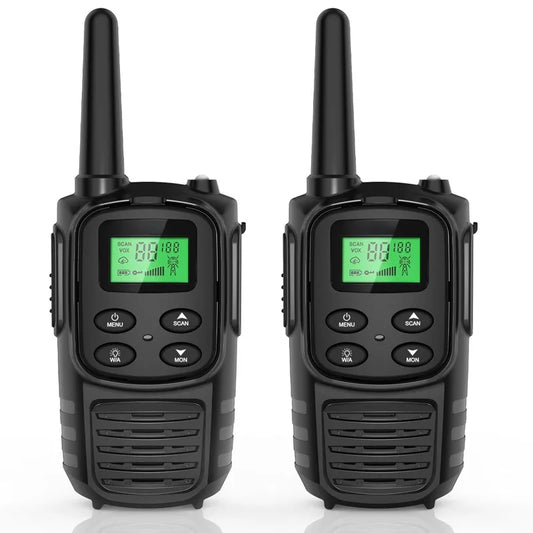 2PCS Mini Walkie Talkie Portable Two-Way Radio UHF Transceiver Set Walkie-talkies Radio Walkie Talkies for Children and Adults