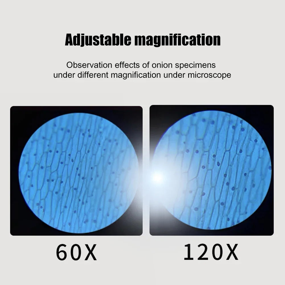 Microscope For Children's Development Of Intelligence Handheld Children's Plant Exploration Electric Lighting Mini Microscope