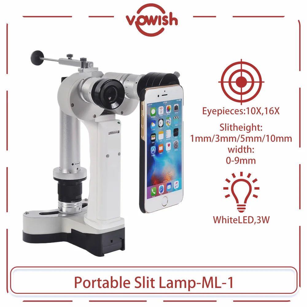 ML-1 Optical And Ophthalmic Handheld Slit Lamp Microscope for Eye Examination,Hospital Pet Ophthalmology