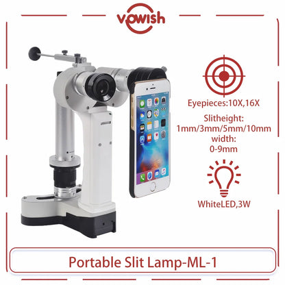 ML-1 Optical And Ophthalmic Handheld Slit Lamp Microscope for Eye Examination,Hospital Pet Ophthalmology