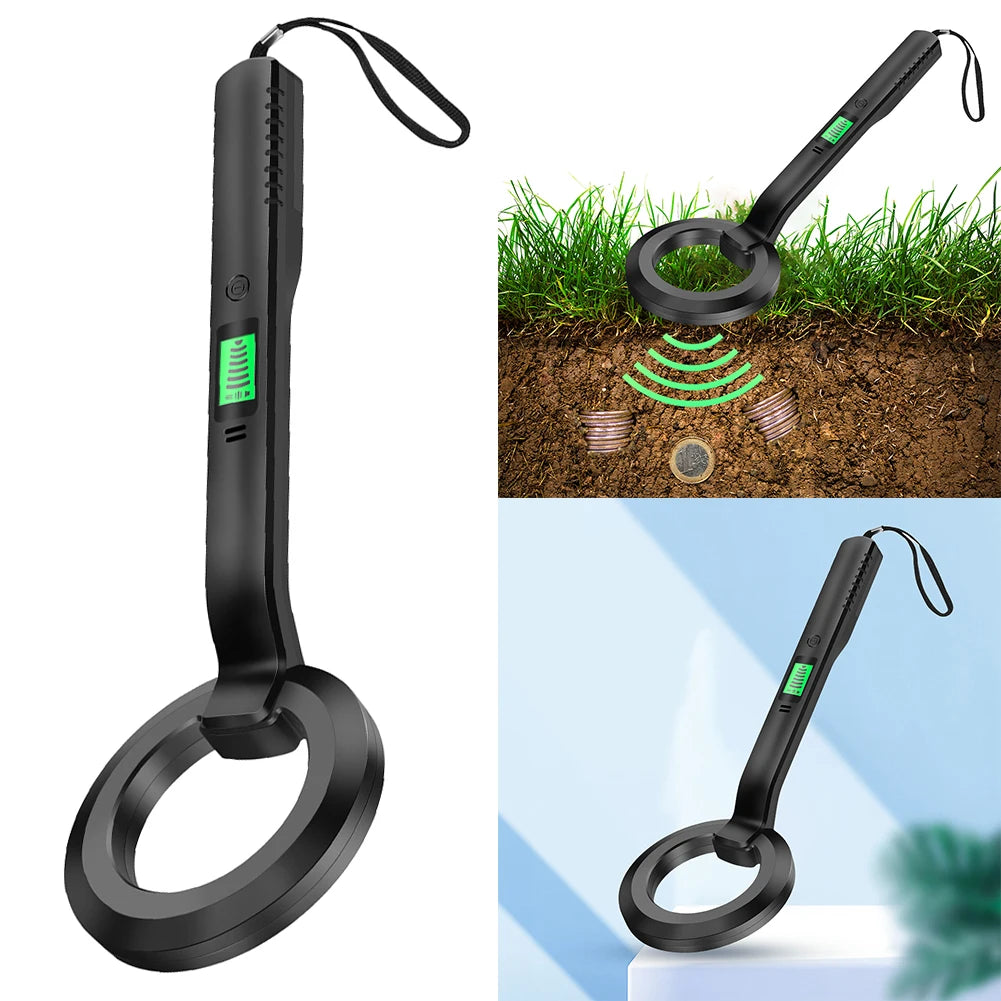 Metal Detector IP66 Waterproof Gold Silver Detector Underground Underwater Treasure Search Finder Handheld Coil Metal Scanner