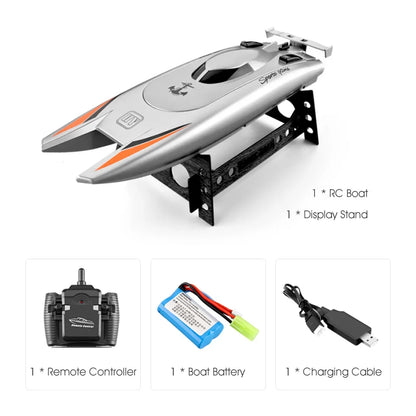 2.4G Radio Rc Boat 30Km/h Racing Boat High Speed Speedboat 20Mins Battery 2 Ch Dual Motor Waterproof Remote Control Ship Toy Boy