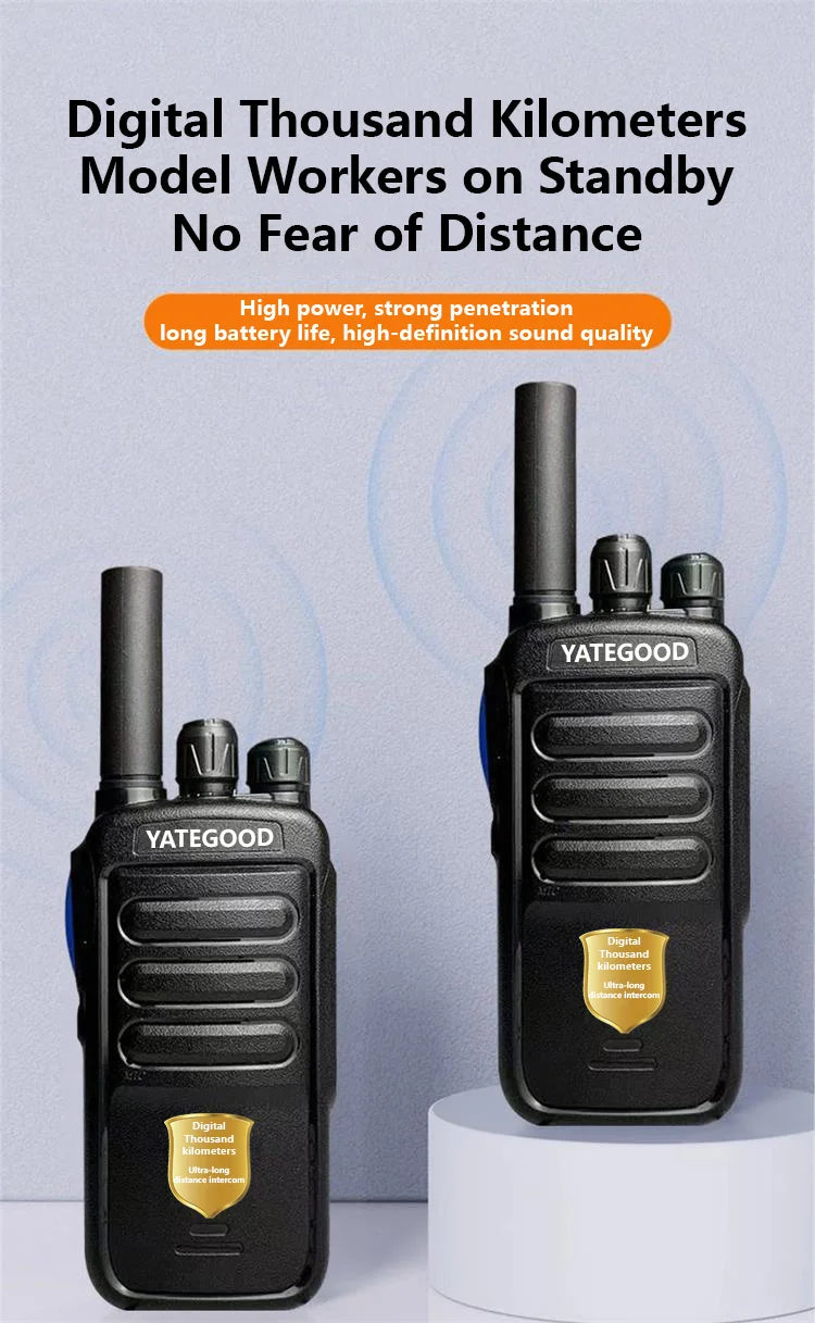 YATEGOOD G100Walkie-talkie digital thousand-kilometer walkie-talkie wireless high-power self-driving outdoor civil construction