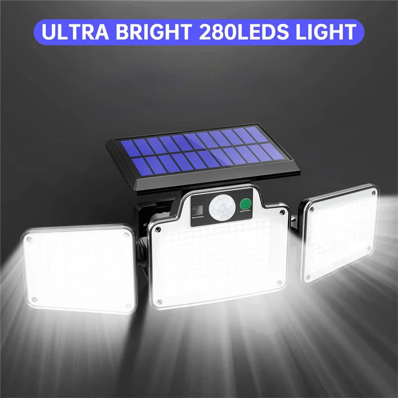 LED Solar Lights for Outside,Solar Lights Outdoor with Motion Sensor,IP65 Waterproof Wireless Security LED Wall Lamp for Garden