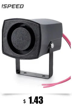 7 Sound 12V 100W 125Db Alarm Horn Car Electronic Warning Siren Motorcycle Alarm Firemen Ambulance Loudspeaker with Mic for Car