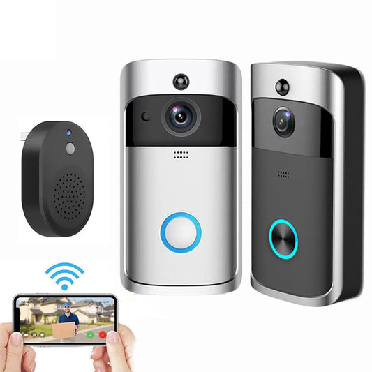 Smart V5 Video Doorbell Wireless WiFi Security Door Bell Visual Remote Monitor Night Vision Intercom Door Phone Without Battery