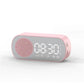 Alarm Clock Bluetooth Speaker, Digital Alarm Clock Radio with LED Mirror Display, Loud Alarm Clock for Heavy Sleepers