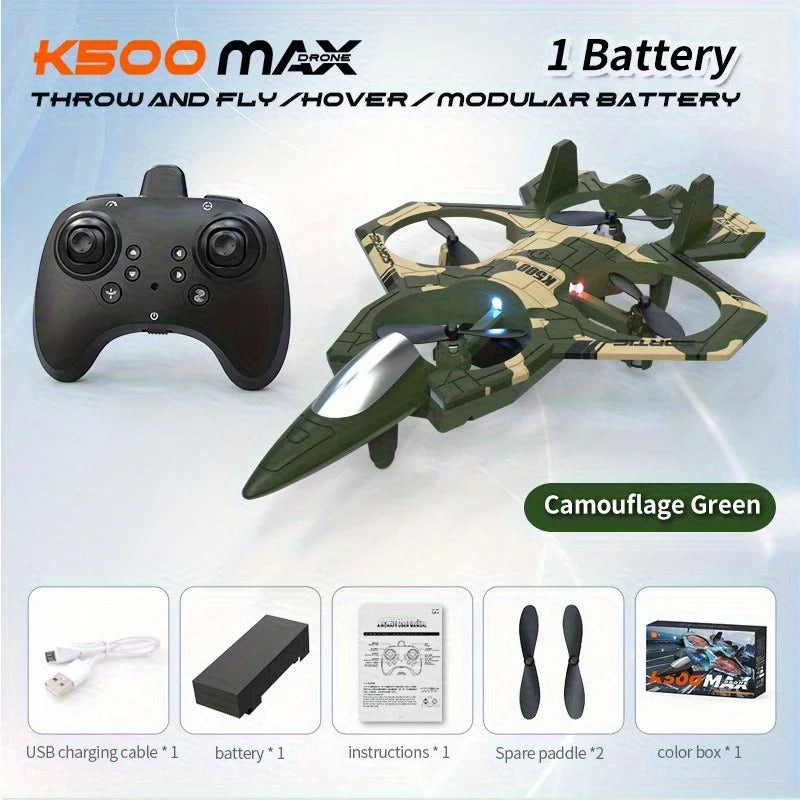 Special Effects Toy Plane New K500MAX Remote Control Fighter Four Axis Fixed Height Unmanned Aerial Vehicle Rolling and Throwing